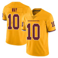 Choea W.Commanders #10 Tress Way Player Gold Limited Color Rush Home Game Stitched Jerseys