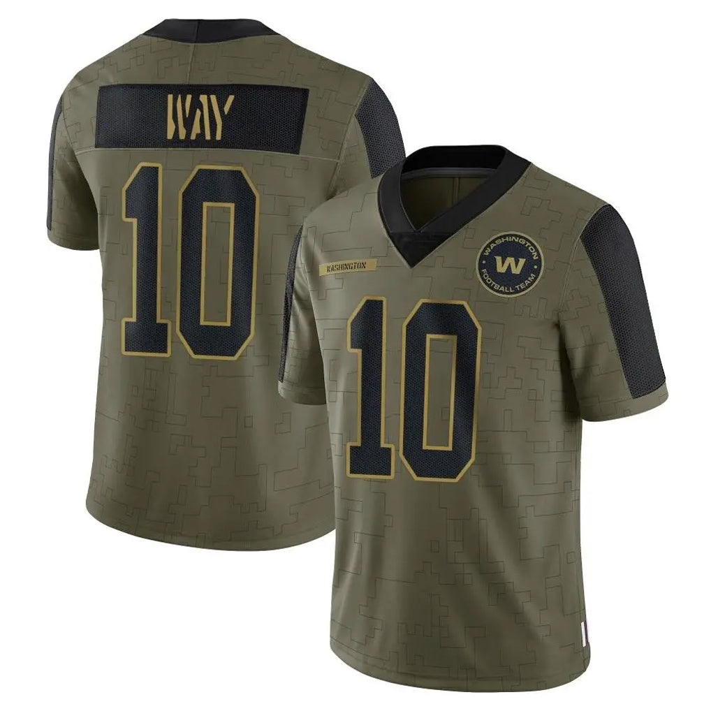 Choea W.Commanders #10 Tress Way Player Olive Salute To Service Limited Game Stitched Jerseys