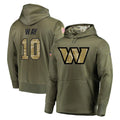 Choea W.Commanders #10 Tress Way Player Olive Salute to Service Pullover Hoodie Limited Home Game Stitched Jerseys