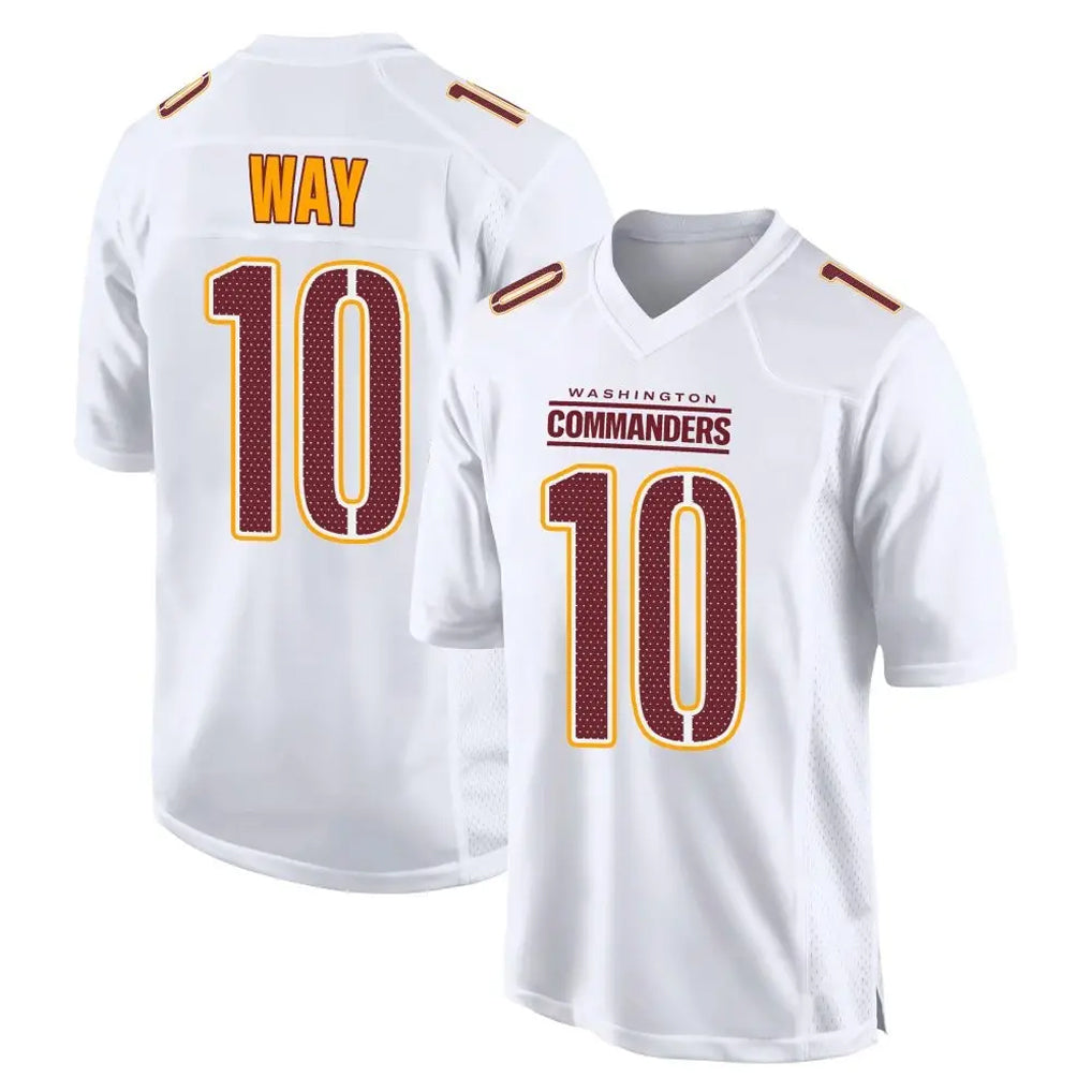 Choea W.Commanders #10 Tress Way Player White Tundra Fashion Home Game Stitched Jerseys