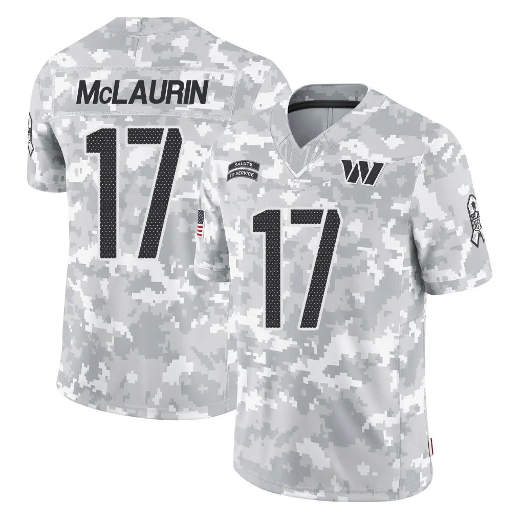 Choea W.Commanders #17 Terry Mclaurin Player Arctic Camo Limited Salute To Service Home Game Stitched Jerseys