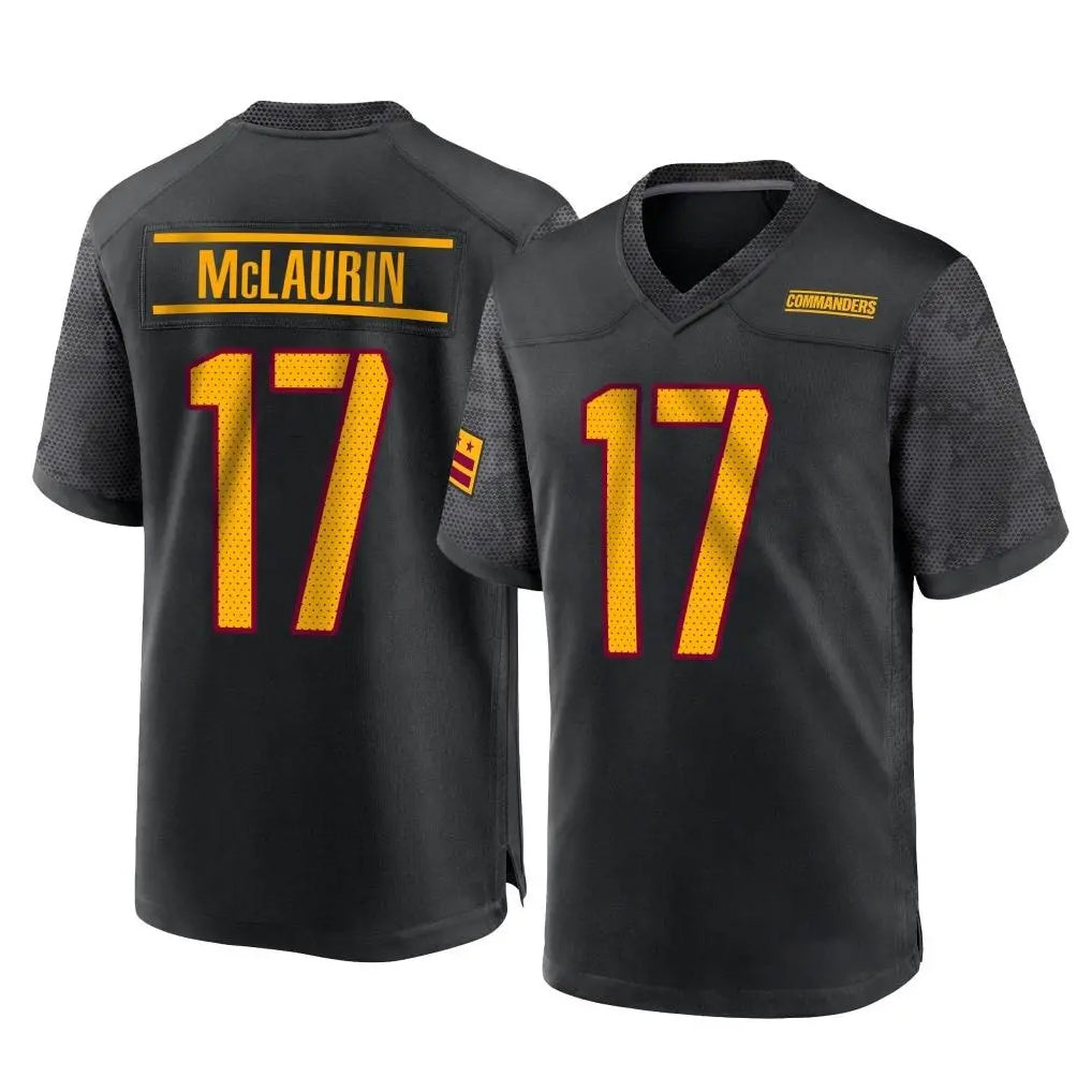 Choea W.Commanders #17 Terry Mclaurin Player Black Home Game Stitched Jerseys