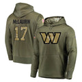 Choea W.Commanders #17 Terry Mclaurin Player Olive Salute to Service Pullover Hoodie Limited Home Game Stitched Jerseys