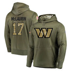 Choea W.Commanders #17 Terry Mclaurin Player Olive Salute to Service Pullover Hoodie Limited Home Game Stitched Jerseys