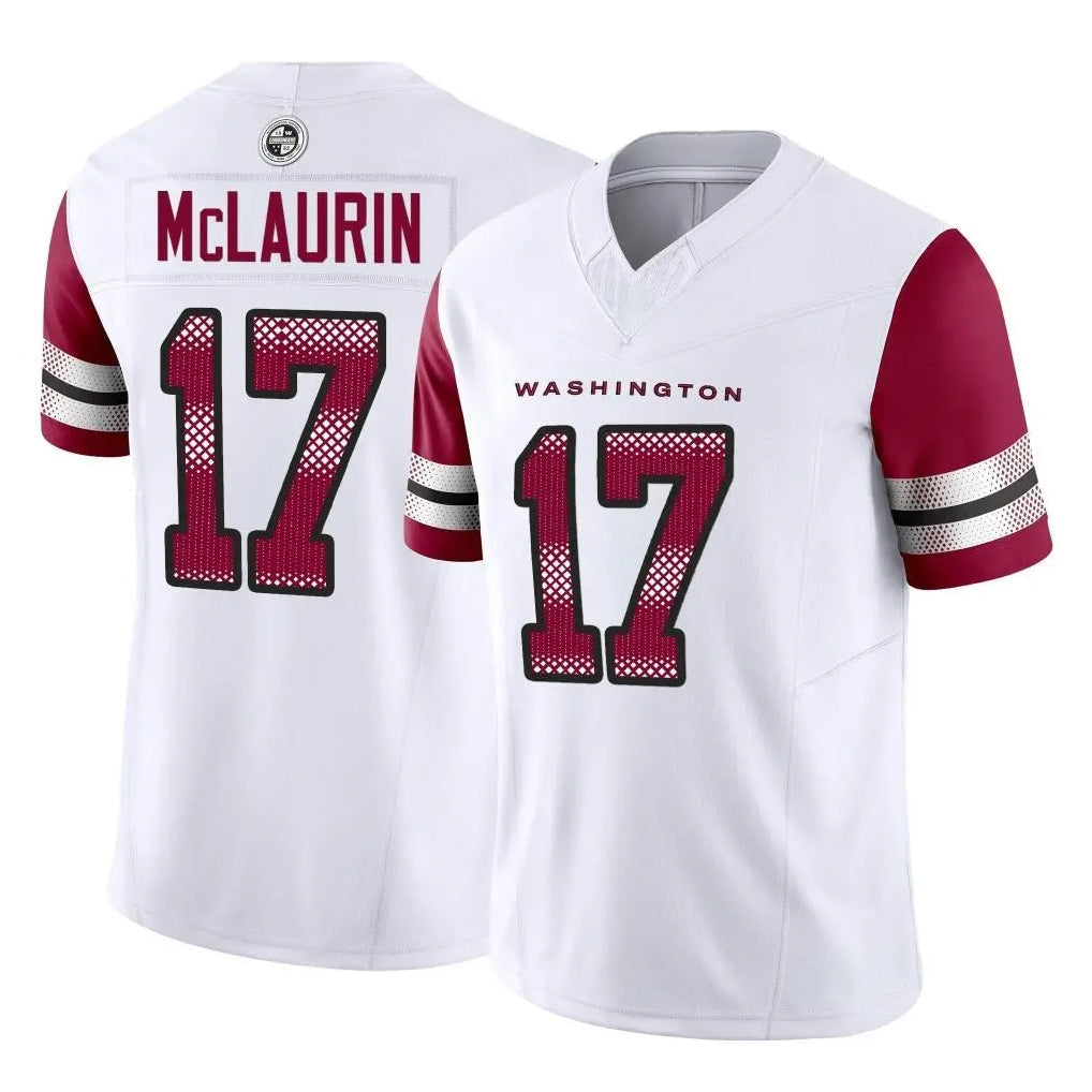 Choea W.Commanders #17 Terry Mclaurin Player White Vapor F.U.S.E. Limited Home Game Stitched Jerseys