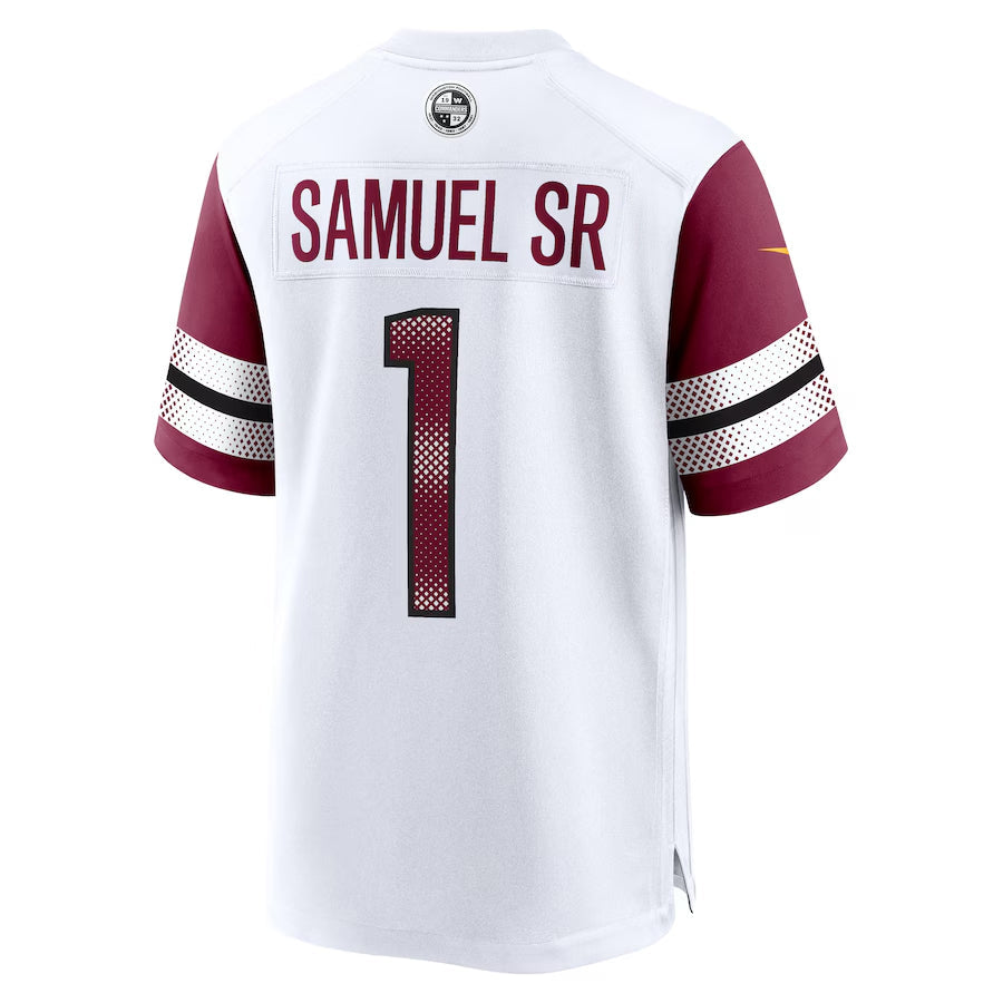 Choea W.Commanders #1 Deebo Samuel Sr Player White Home Game Stitched Jerseys