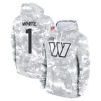 Choea W.Commanders #1 Rachaad White Player Arctic Camo Limited Salute to Service Pullover Hoodies Game Stitched Jerseys