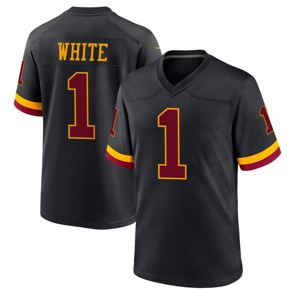 Choea W.Commanders #1 Rachaad White Player Black Limited Home Game Stitched Jerseys