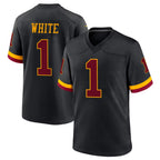 Choea W.Commanders #1 Rachaad White Player Black Limited Home Game Stitched Jerseys