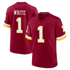 Choea W.Commanders #1 Rachaad White Player Burgundy Game Home Stitched Jerseys