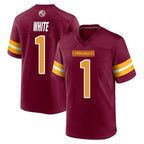 Choea W.Commanders #1 Rachaad White Player Burgundy Home Game Stitched Jerseys