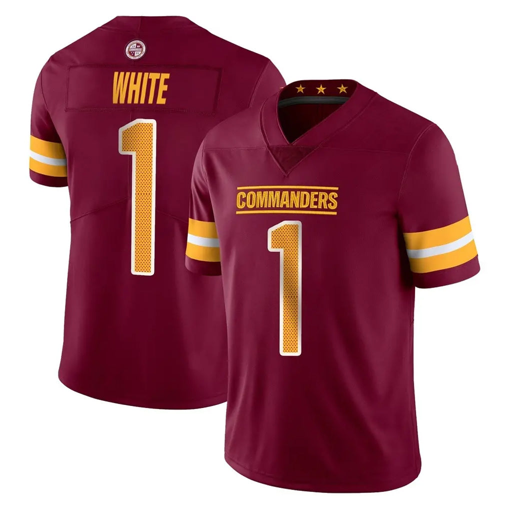 Choea W.Commanders #1 Rachaad White Player Burgundy Limited Vapor Home Game Stitched Jerseys