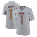 Choea W.Commanders #1 Rachaad White Player Gray Atmosphere Fashion Home Game Stitched Jerseys