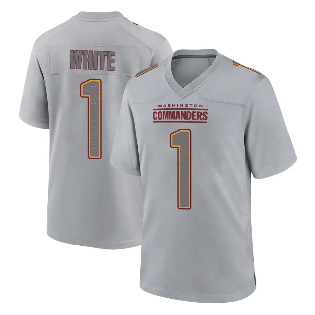 Choea W.Commanders #1 Rachaad White Player Gray Atmosphere Fashion Home Game Stitched Jerseys