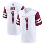 Choea W.Commanders #1 Rachaad White Player White Game Home Stitched Jerseys