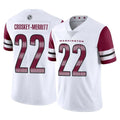 Choea W.Commanders #22 Jacory Croskey-Merritt Player White Limited Vapor Home Game Stitched Jerseys
