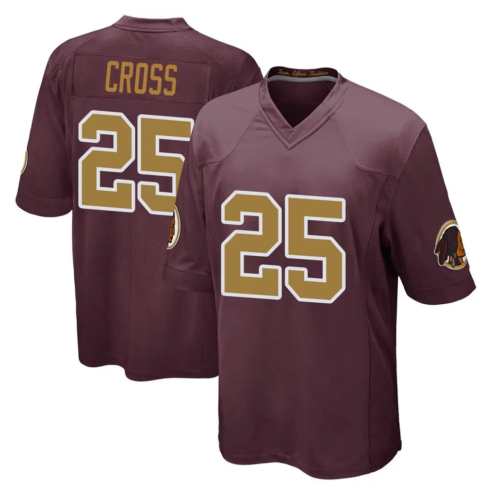 Choea W.Commanders #25 Nick Cross Player Burgundy Alternate Home Game Stitched Jerseys