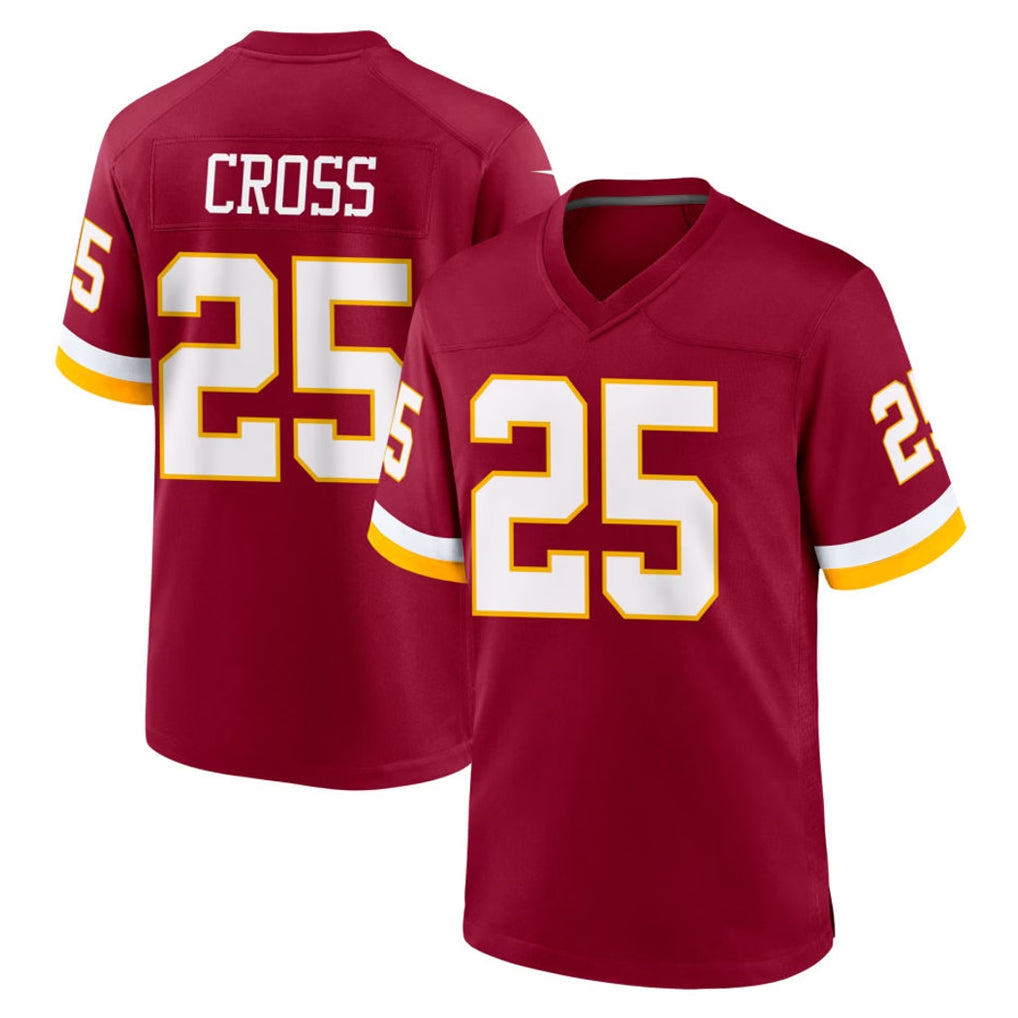 Choea W.Commanders #25 Nick Cross Player Burgundy Game Home Stitched Jerseys