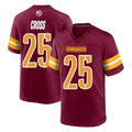 Choea W.Commanders #25 Nick Cross Player Burgundy Home Game Stitched Jerseys