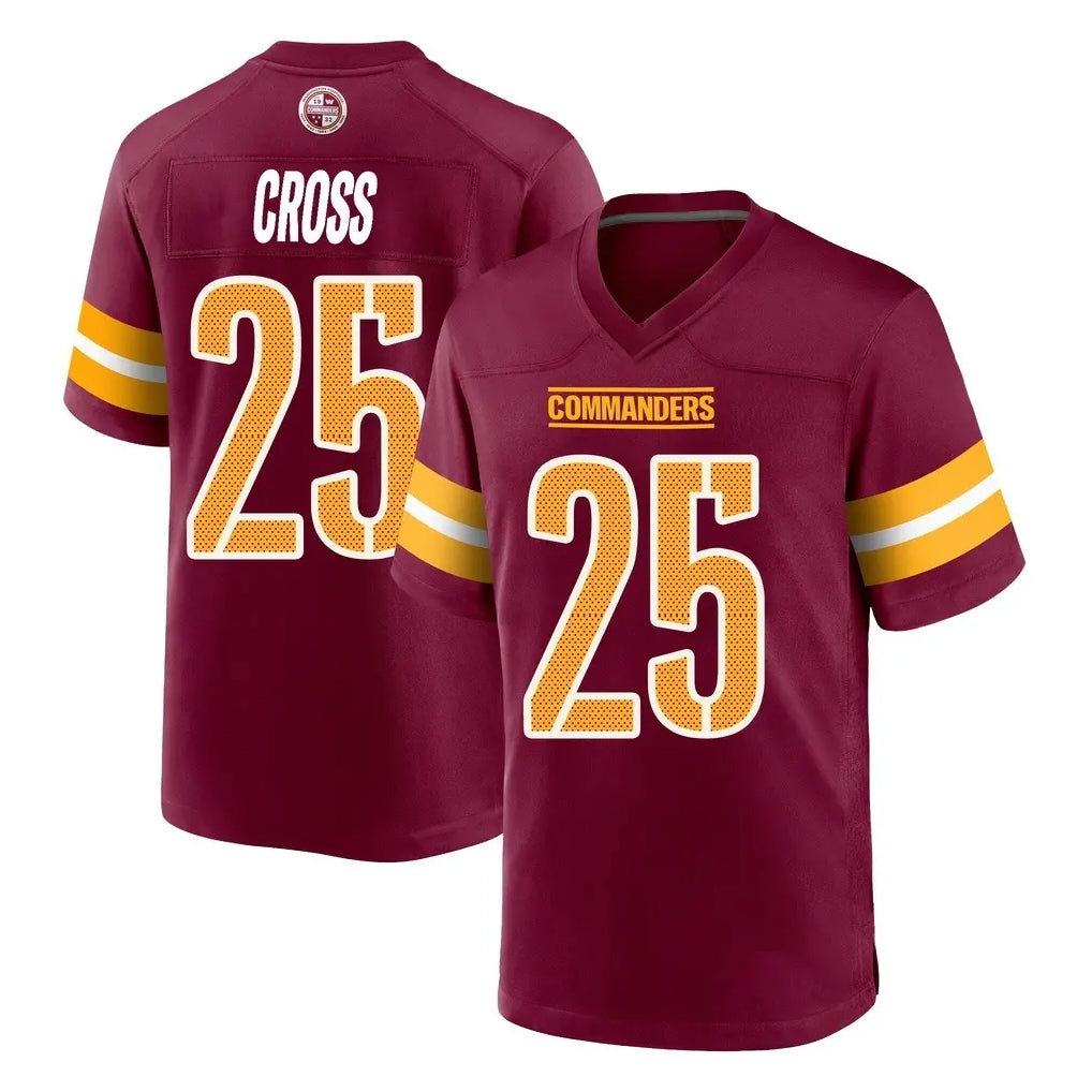 Choea W.Commanders #25 Nick Cross Player Burgundy Home Game Stitched Jerseys