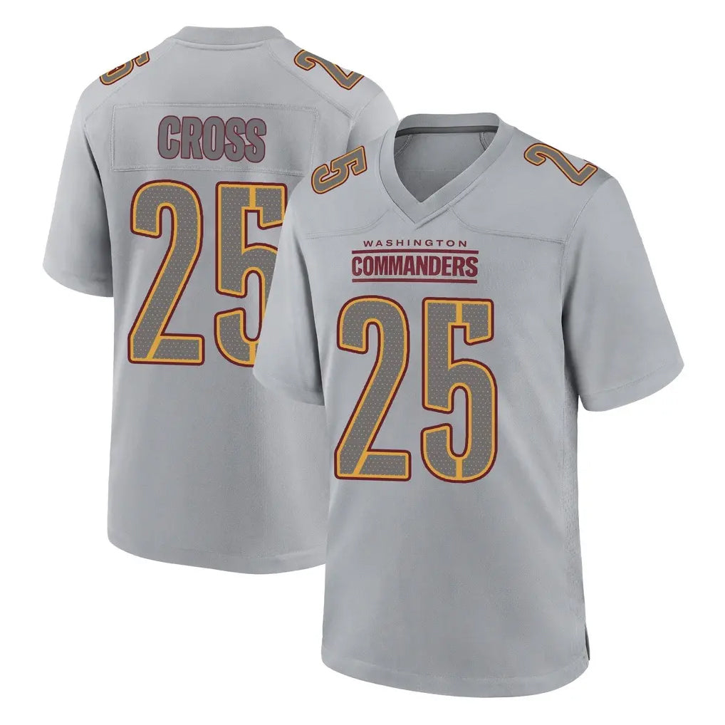 Choea W.Commanders #25 Nick Cross Player Gray Atmosphere Fashion Home Game Stitched Jerseys