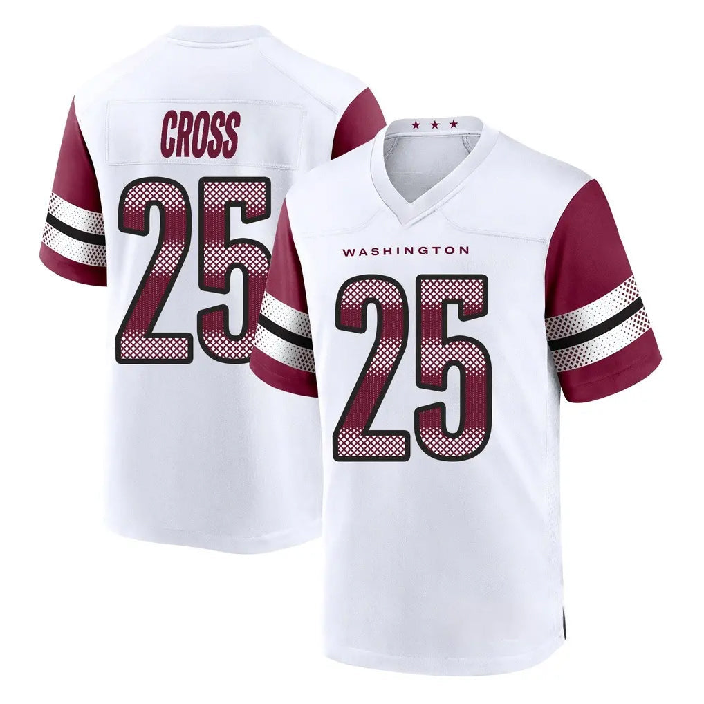 Choea W.Commanders #25 Nick Cross Player White Game Home Stitched Jerseys