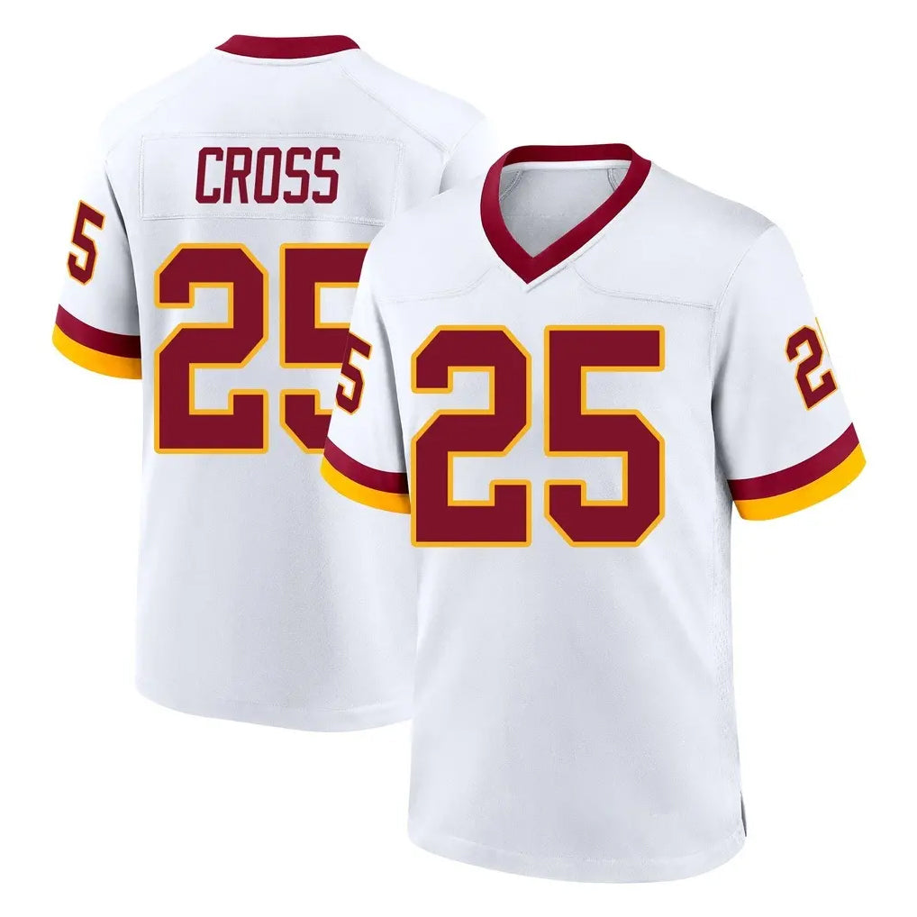 Choea W.Commanders #25 Nick Cross Player White Home Game Stitched Jerseys