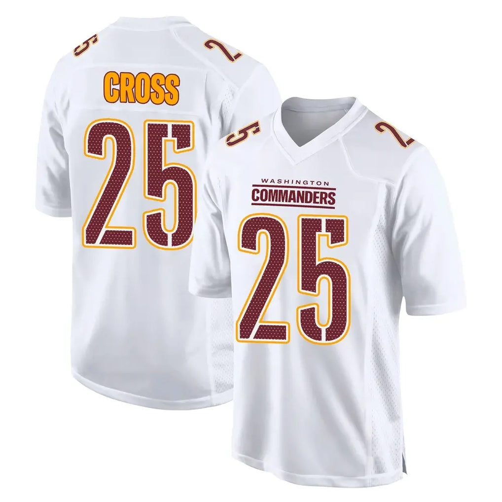 Choea W.Commanders #25 Nick Cross Player White Tundra Fashion Home Game Stitched Jerseys