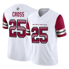 Choea W.Commanders #25 Nick Cross Player White Vapor F.U.S.E. Limited Home Game Stitched Jerseys