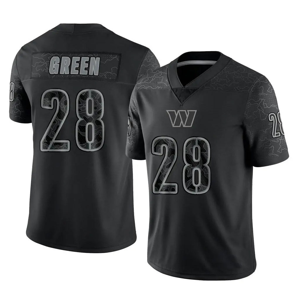Choea W.Commanders #28 Darrell Green Player Black RFLCTV Limited Stitched Jerseys