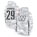 Choea W.Commanders #29 Rasul Douglas Player Arctic Camo Limited Salute to Service Pullover Hoodies Game Stitched Jerseys