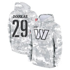 Choea W.Commanders #29 Rasul Douglas Player Arctic Camo Limited Salute to Service Pullover Hoodies Game Stitched Jerseys