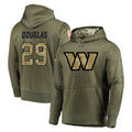 Choea W.Commanders #29 Rasul Douglas Player Olive Salute to Service Pullover Hoodie Limited Home Game Stitched Jerseys