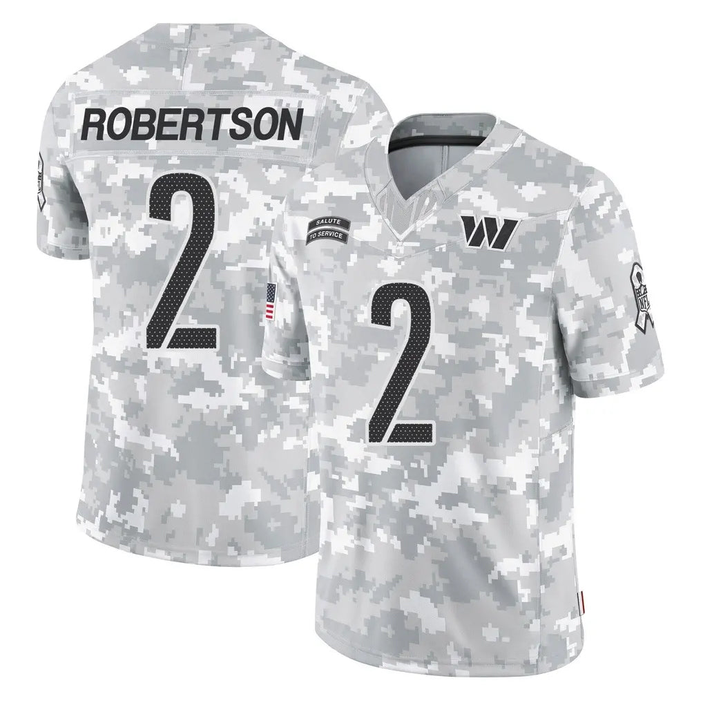 Choea W.Commanders #2 Amik Robertson Player Arctic Camo Limited Salute To Service Home Game Stitched Jerseys