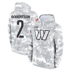 Choea W.Commanders #2 Amik Robertson Player Arctic Camo Limited Salute to Service Pullover Hoodies Game Stitched Jerseys