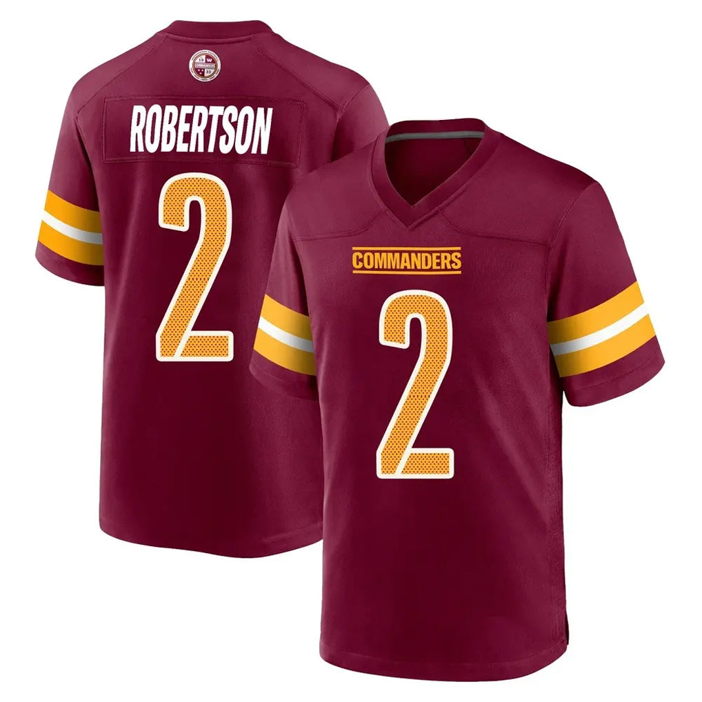Choea W.Commanders #2 Amik Robertson Player Burgundy Home Game Stitched Jerseys