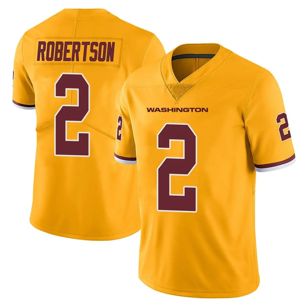 Choea W.Commanders #2 Amik Robertson Player Gold Limited Color Rush Home Game Stitched Jerseys