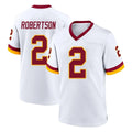 Choea W.Commanders #2 Amik Robertson Player White Home Game Stitched Jerseys
