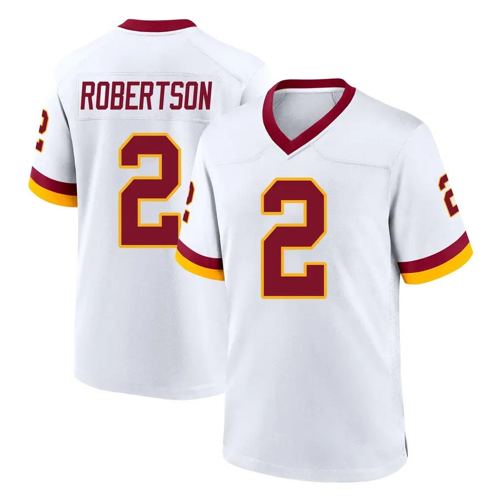 Choea W.Commanders #2 Amik Robertson Player White Home Game Stitched Jerseys