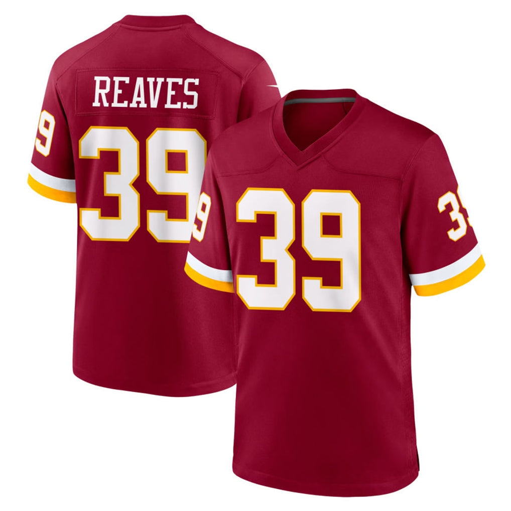 Choea W.Commanders #39 Jeremy Reaves Player Burgundy Game Home Stitched Jerseys