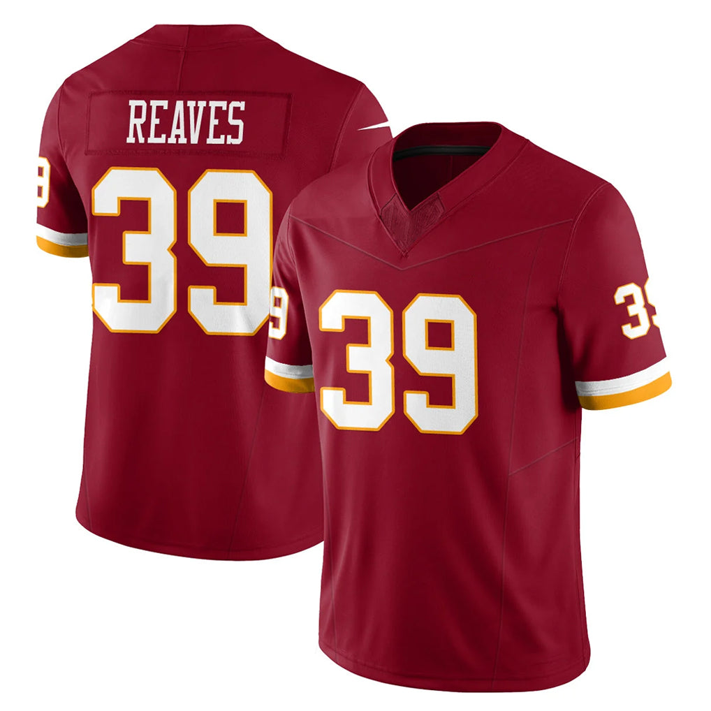 Choea W.Commanders #39 Jeremy Reaves Player Burgundy Limited Team Vapor F.U.S.E. Home Game Stitched Jerseys