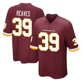 Choea W.Commanders #39 Jeremy Reaves Player Burgundy Team Color Home Game Stitched Jerseys