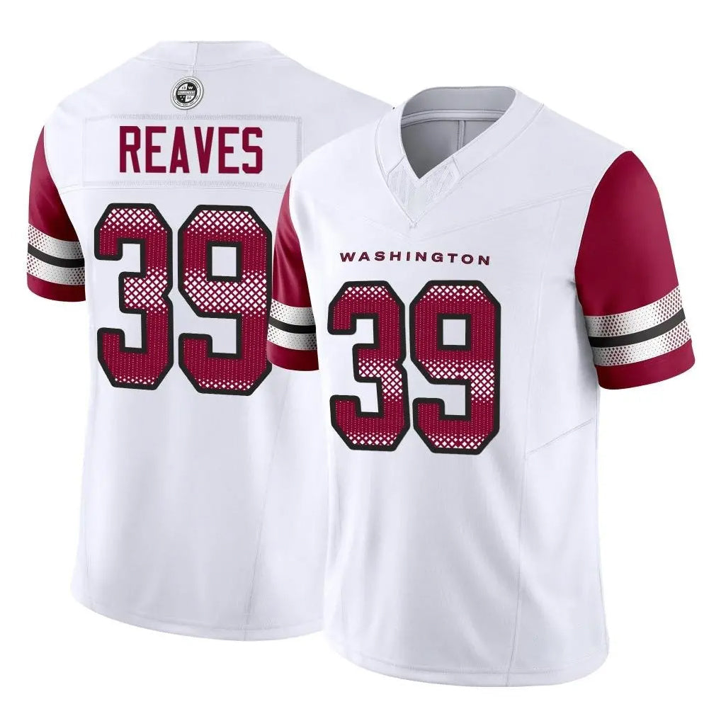 Choea W.Commanders #39 Jeremy Reaves Player White Vapor F.U.S.E. Limited Home Game Stitched Jerseys