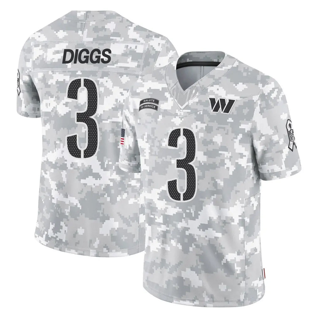 Choea W.Commanders #3 Stefon Diggs Player Arctic Camo Limited Salute To Service Home Game Stitched Jerseys