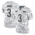 Choea W.Commanders #3 Stefon Diggs Player Arctic Camo Limited Salute To Service Home Game Stitched Jerseys