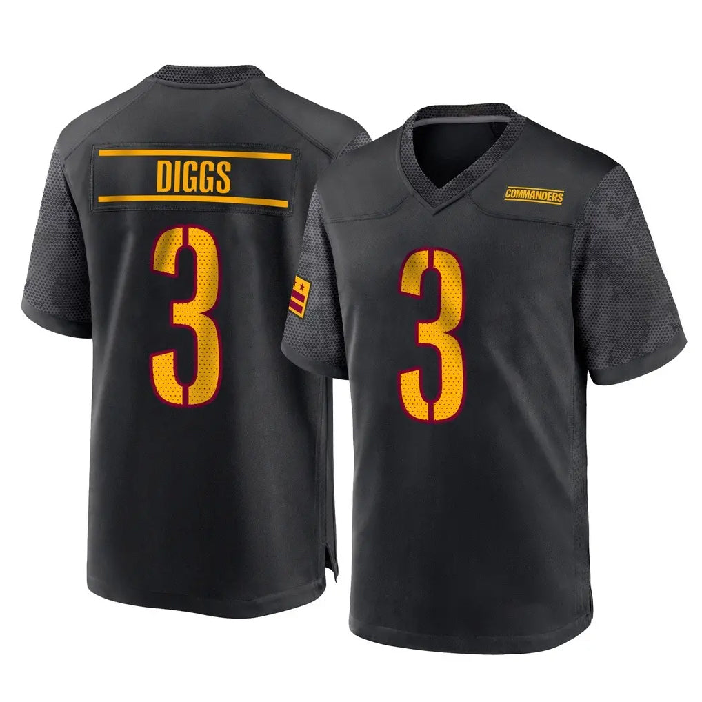 Choea W.Commanders #3 Stefon Diggs Player Black Home Game Stitched Jerseys