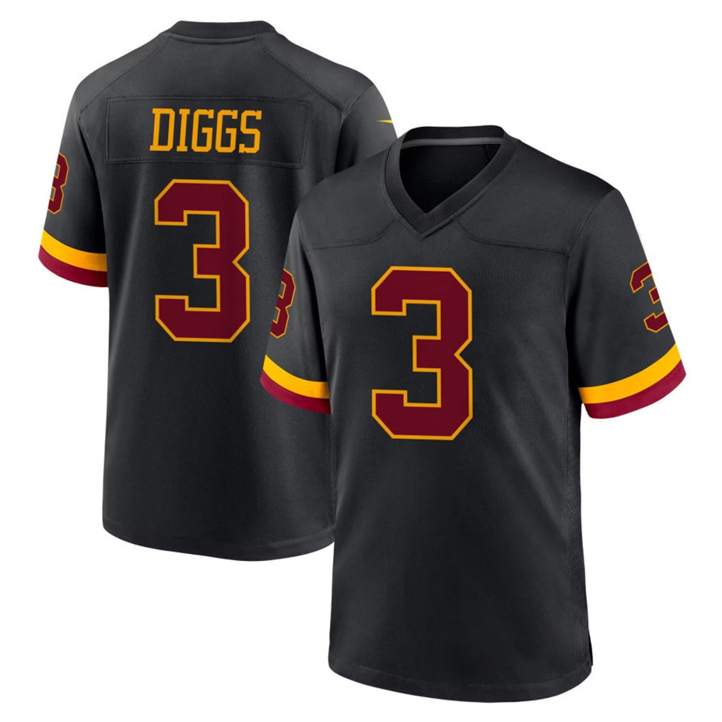 Choea W.Commanders #3 Stefon Diggs Player Black Limited Home Game Stitched Jerseys