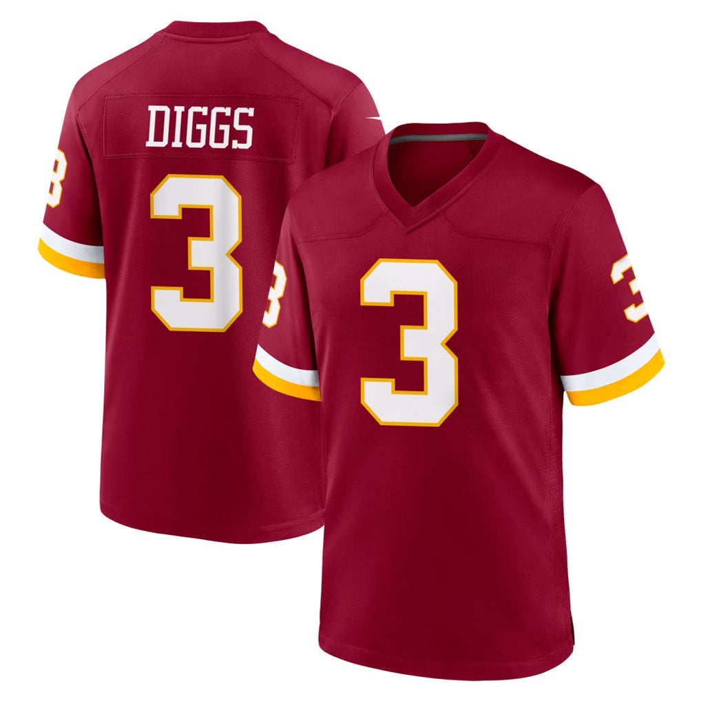 Choea W.Commanders #3 Stefon Diggs Player Burgundy Game Home Stitched Jerseys