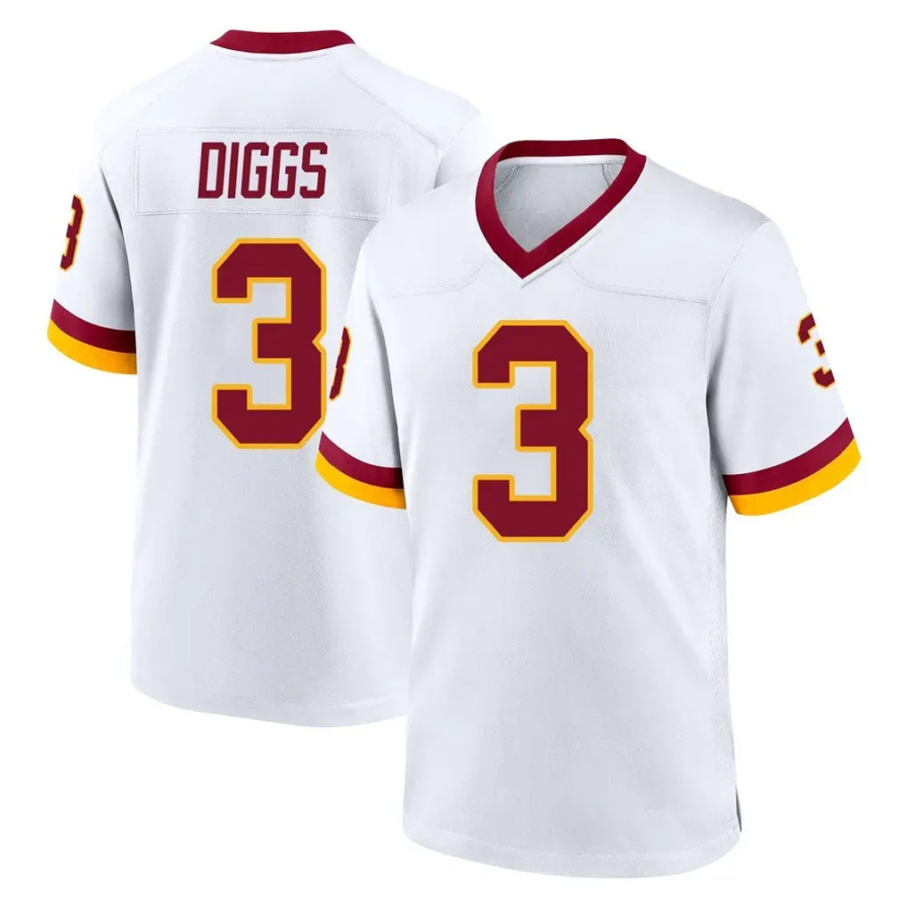 Choea W.Commanders #3 Stefon Diggs Player White Home Game Stitched Jerseys