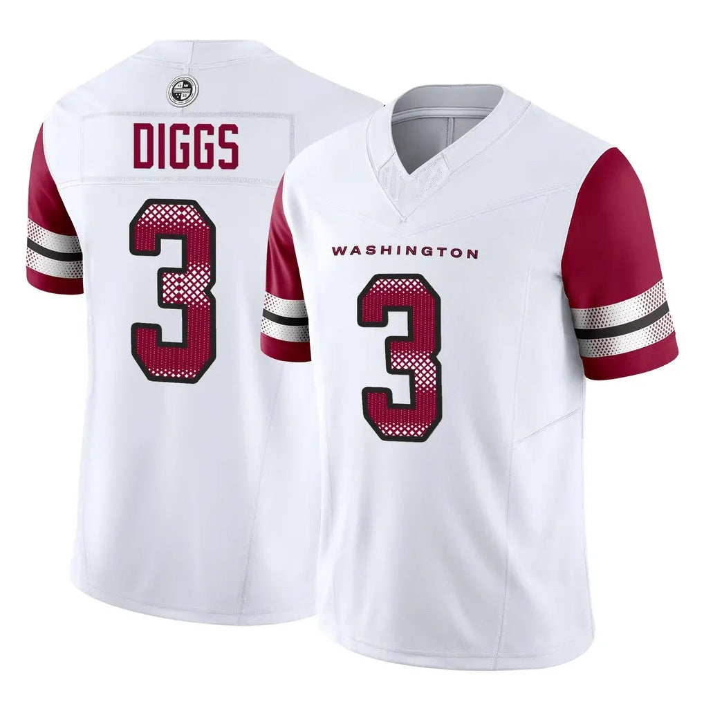 Choea W.Commanders #3 Stefon Diggs Player White Vapor F.U.S.E. Limited Home Game Stitched Jerseys